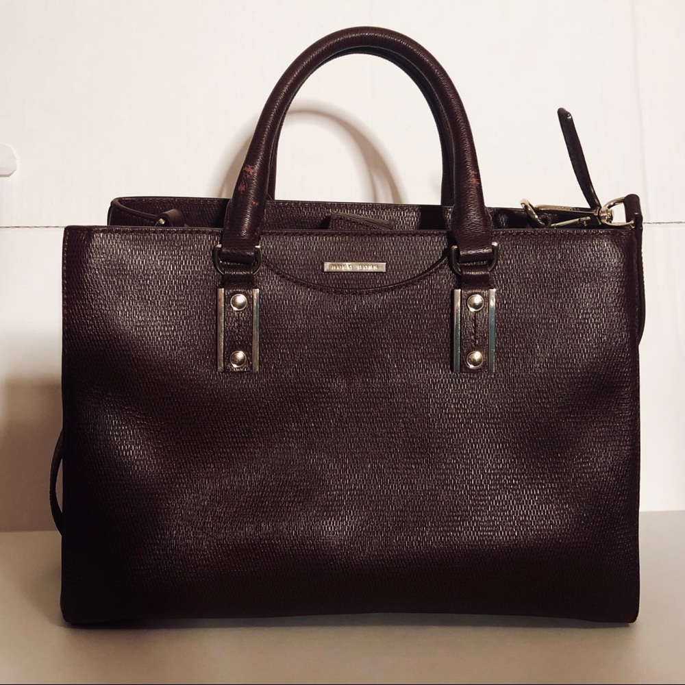Dark Burgundy Leather Tote